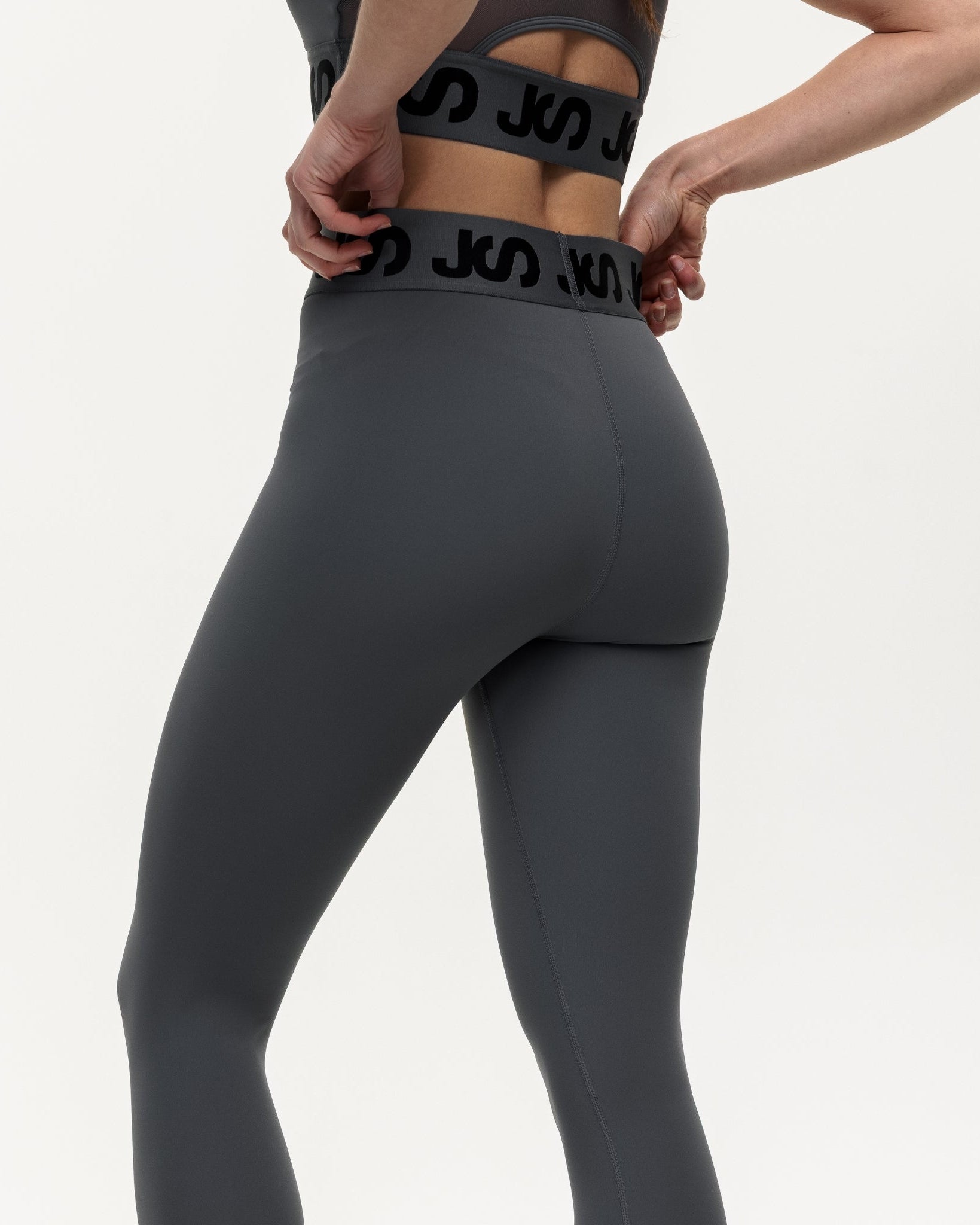 7/8 Workout Leggings - Slate/Black