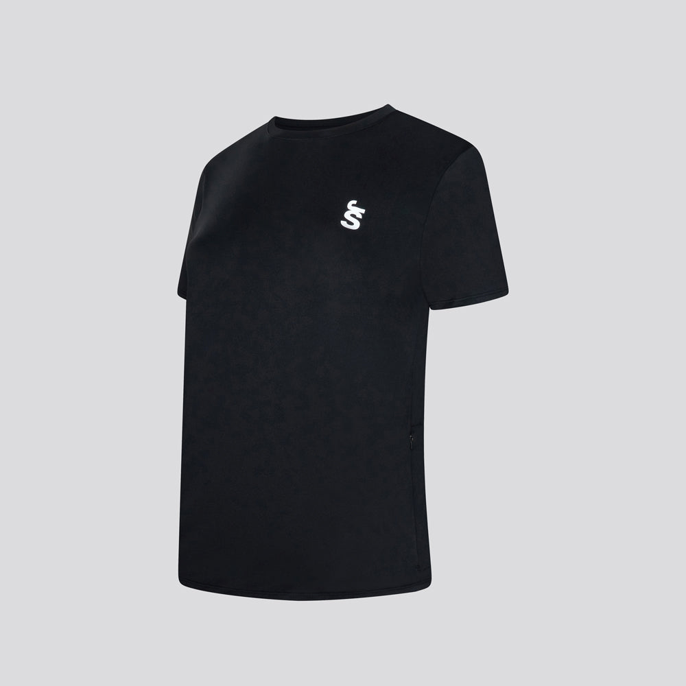 Run Tempo Pocket Tee - Black Onyx
