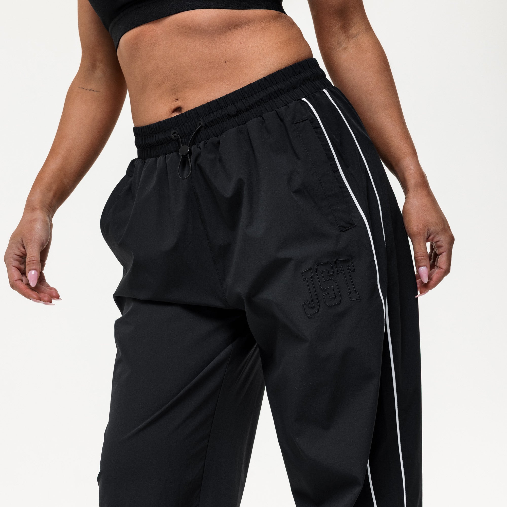 Courtside Track Pants - Black/White