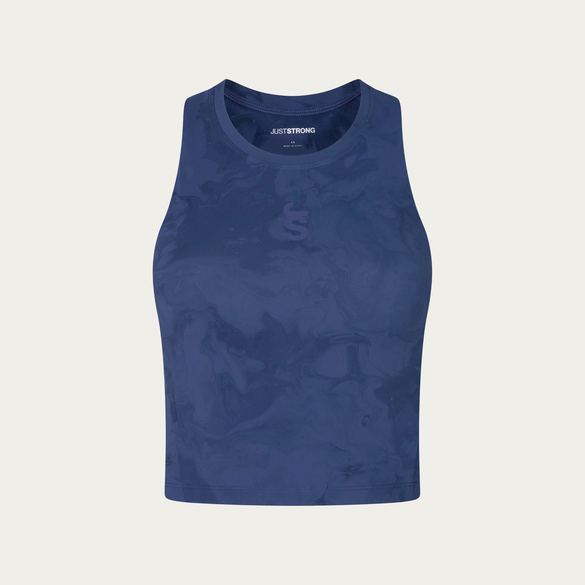 Training Crop Tank - Indigo Marble