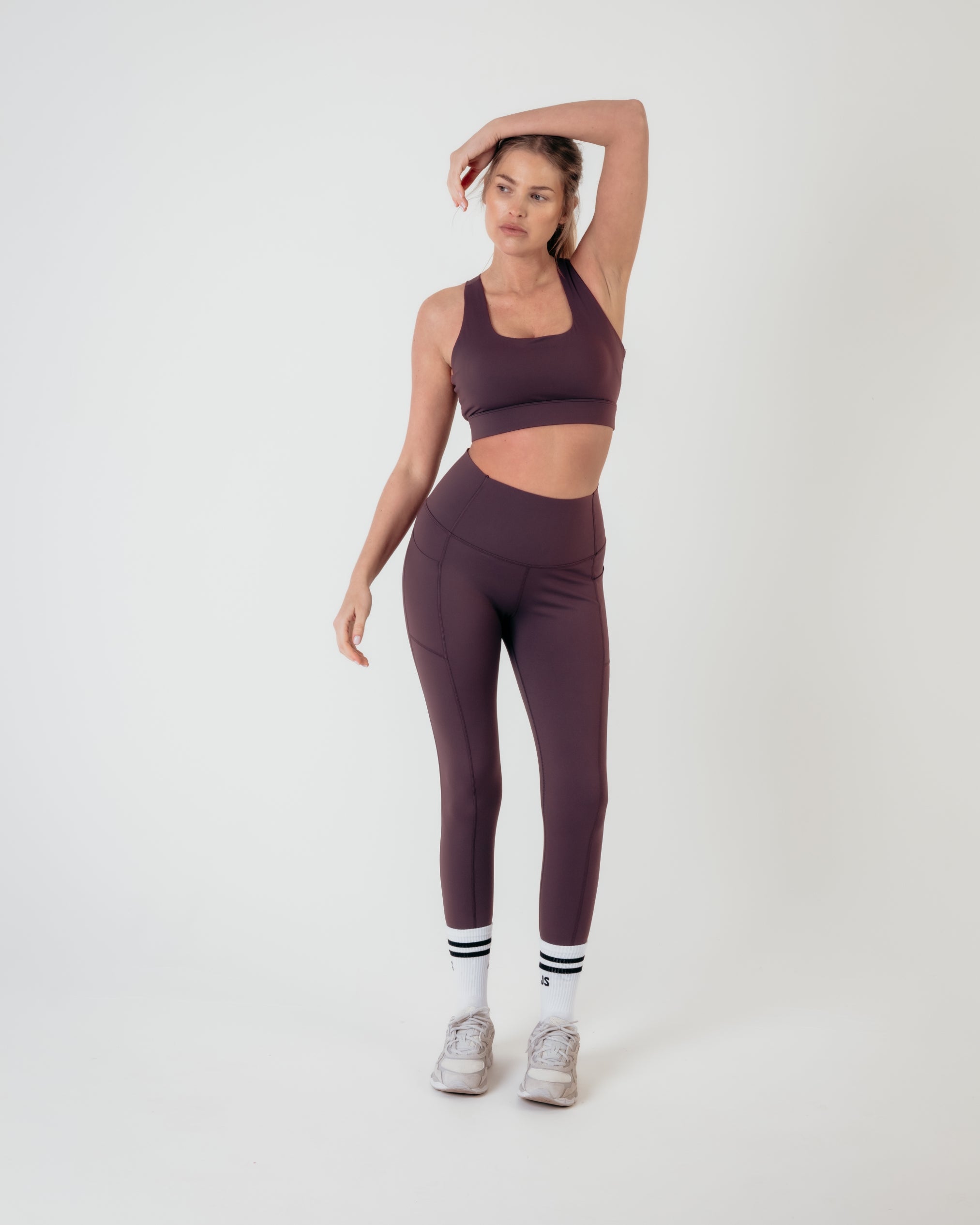 Sculpt High Rise 7/8 Leggings - Burgundy