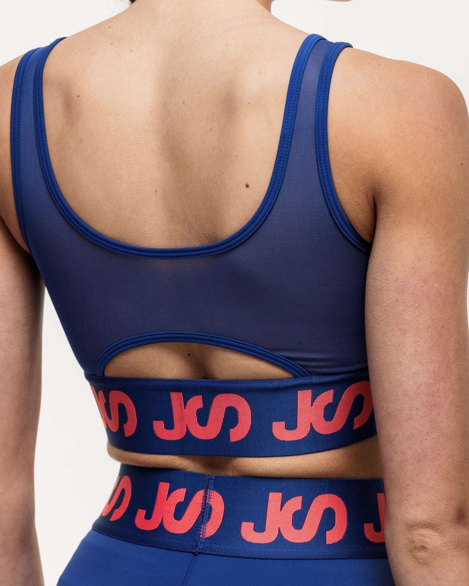 Airflow Medium Support Bra - Indigo/Coral