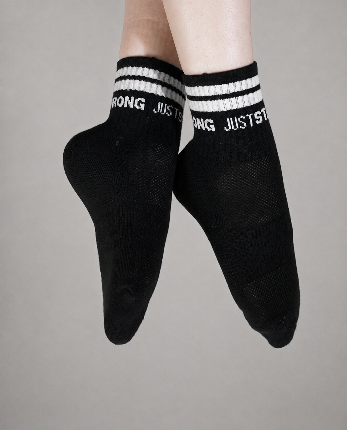 Just Strong Crew Socks - Black (PACK OF 3)