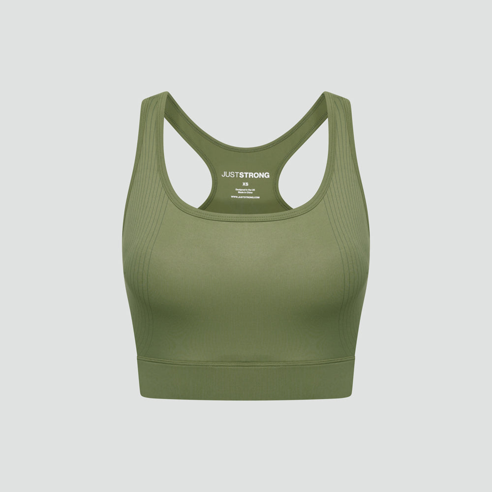 Agility Workout Bra - Military Green