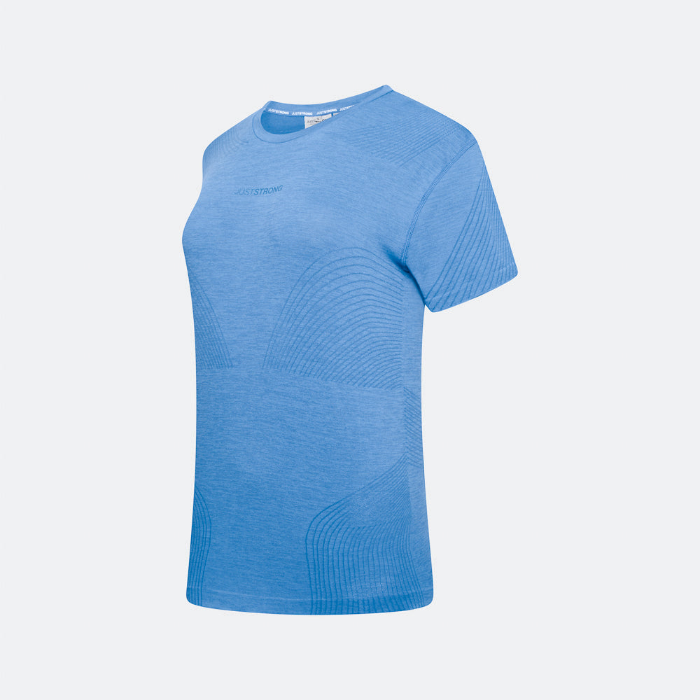 Laser Seamless Workout Tee - Royal Blue