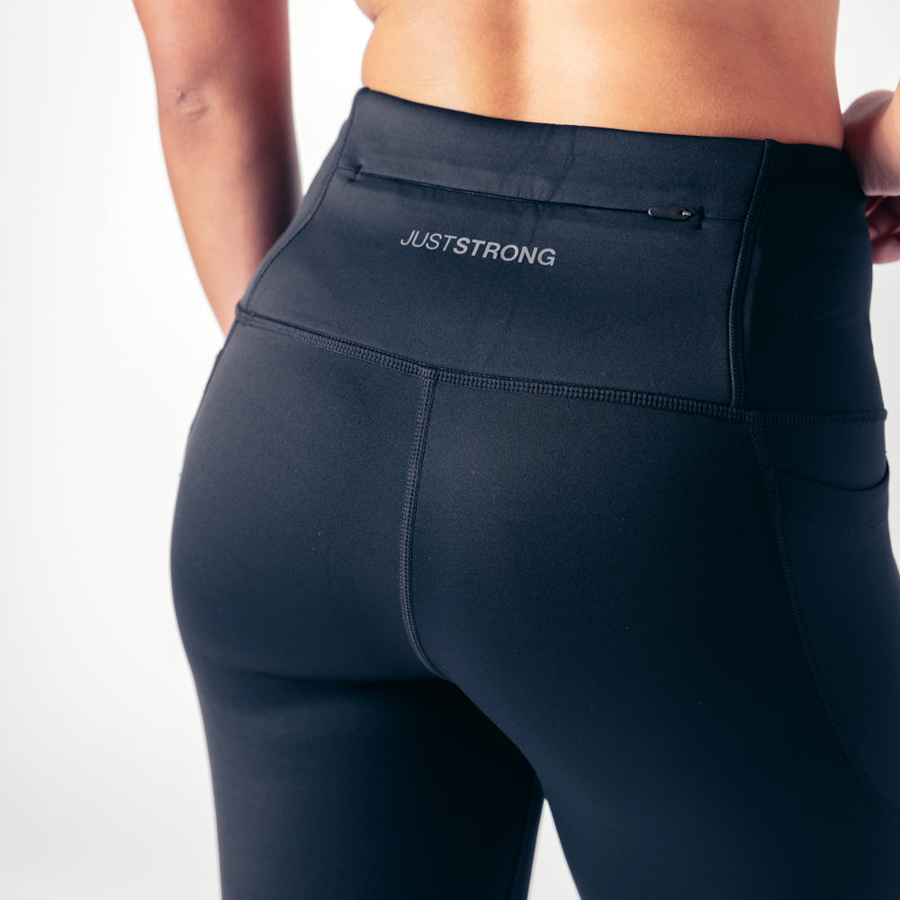 High Rise 7/8 Genesis Leggings - Black Onyx